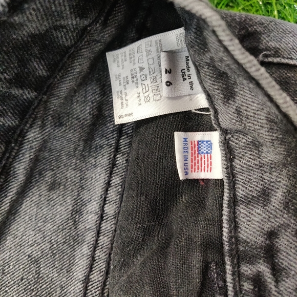 AMERICAN APPAREL HIGH WAIST DENIM SHORTS - Picture 3 of 8